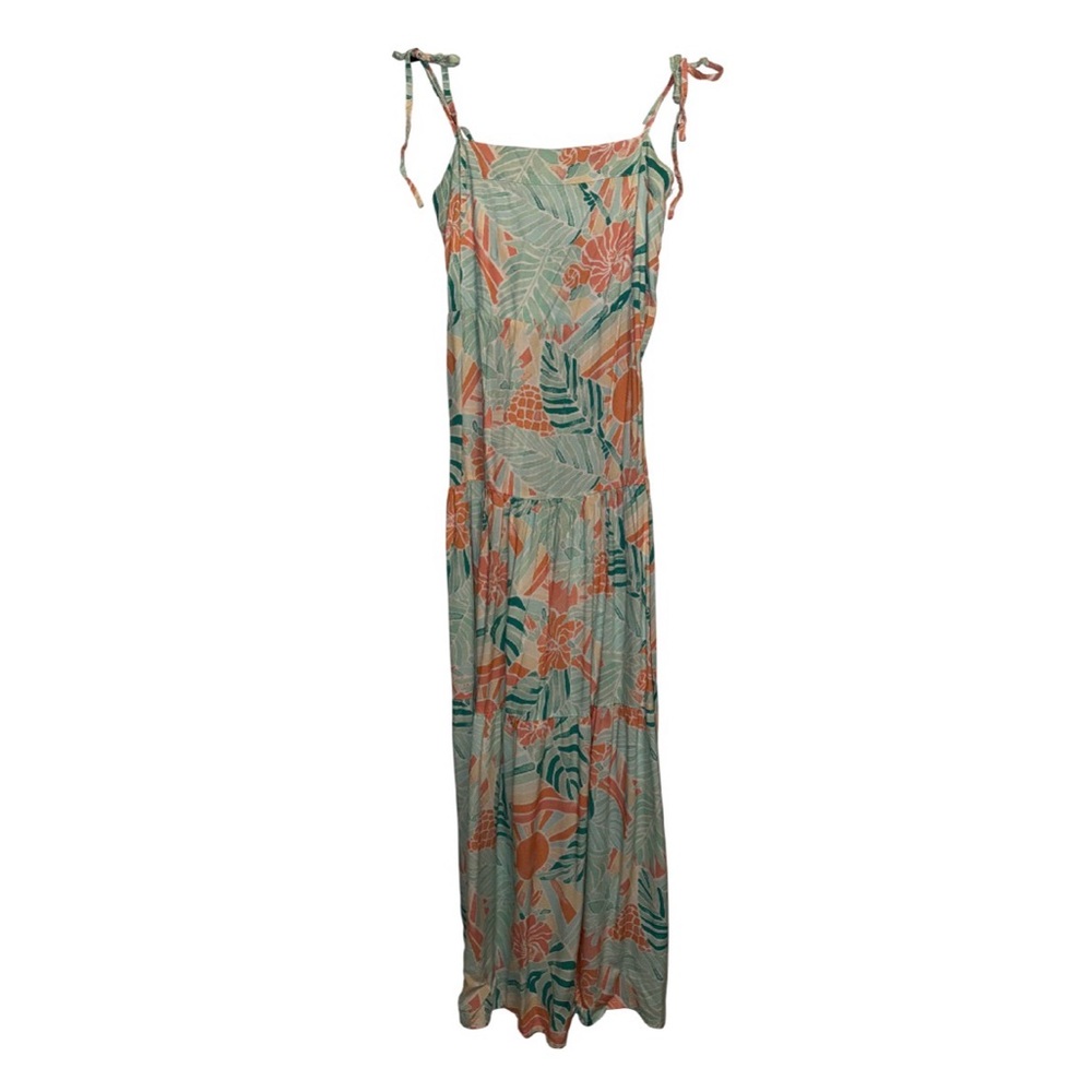 KENNY FLOWERS The Hawaii Resort Tie Tropical Floral Maxi Dress - Picture 3 of 7